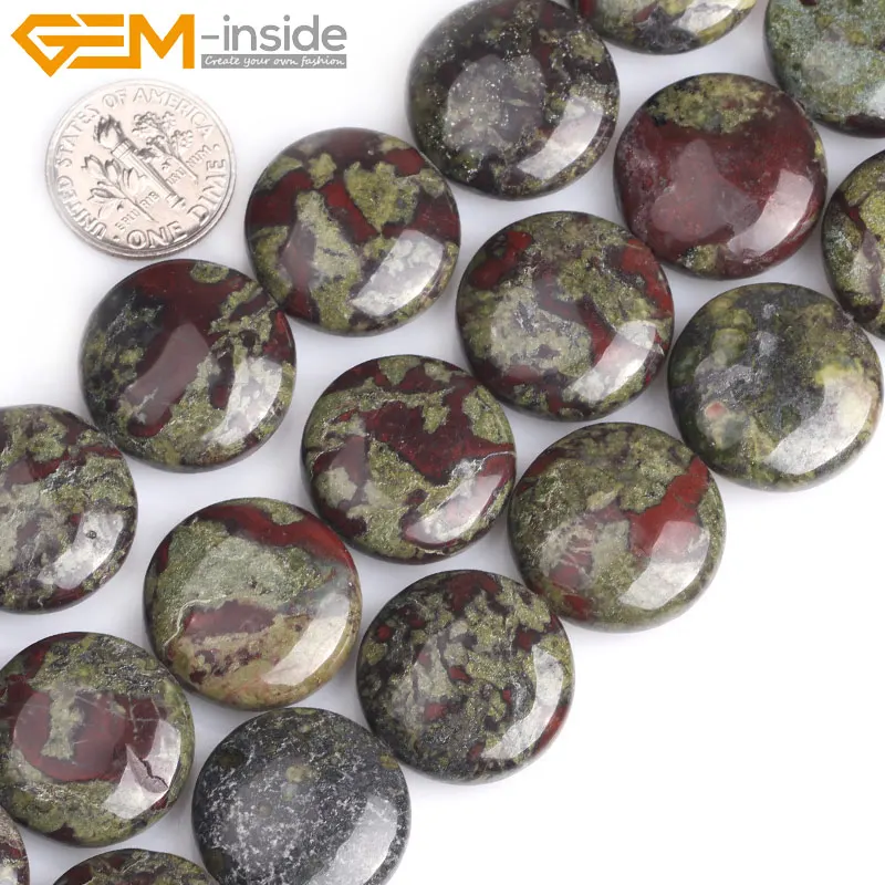 Бусины с зеленым камнем 20 мм для изготовления ювелирных изделий нитка 15