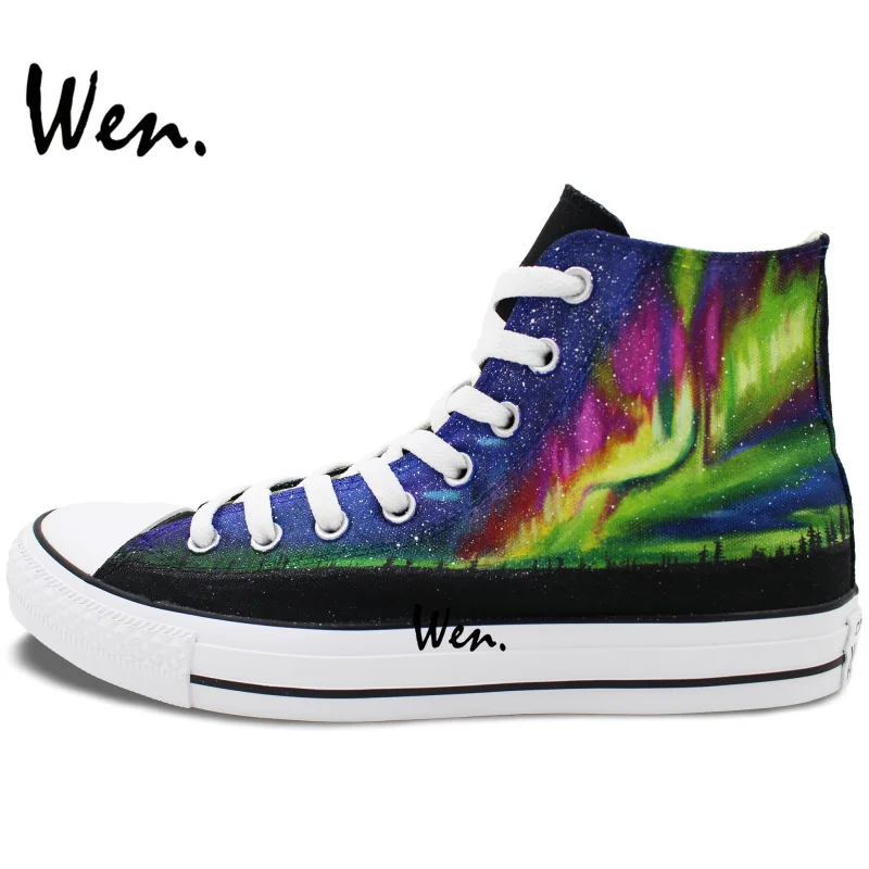 Вэнь дизайн с ручной росписью обуви оригинальные красочные мужские женские
