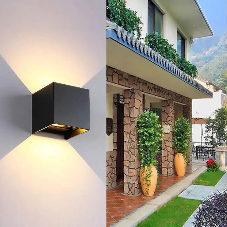 Современная светодиодный енная Светодиодная лампа в виде Куба с регулируемым