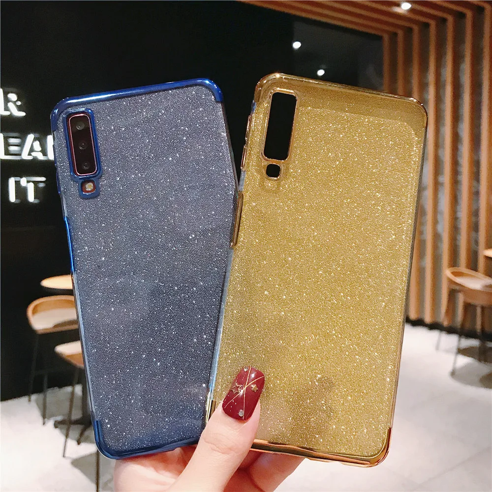 Силиконовый блестящий чехол для телефона для samsung Galaxy A5 A6 A7 A8 плюс A9 Крышка для samsung J2 J3 J4 J5 J6 J7 рro рrime J8