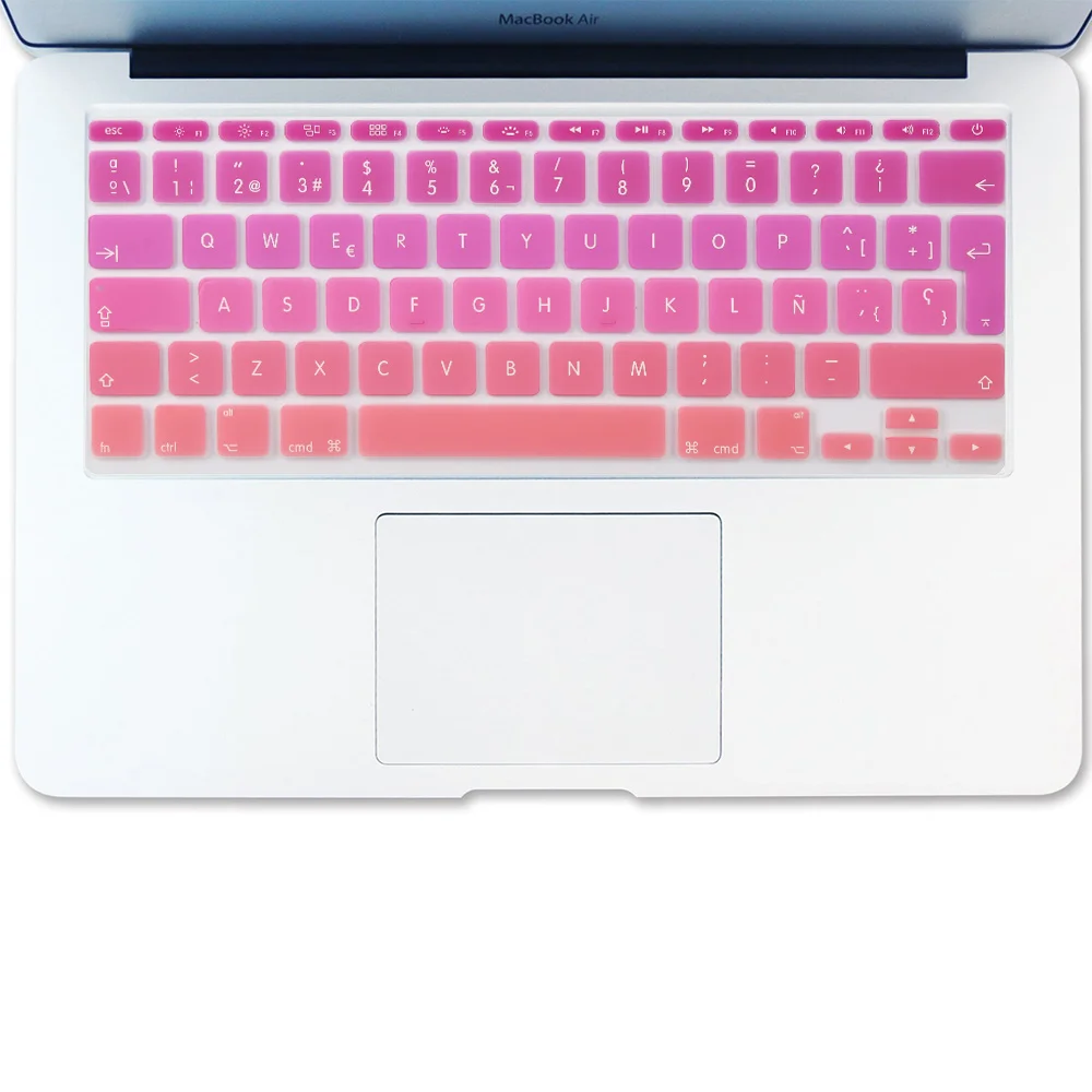 Силиконовая клавиатура для Macbook Air 11 дюймов с градиентом зеленая розовая |