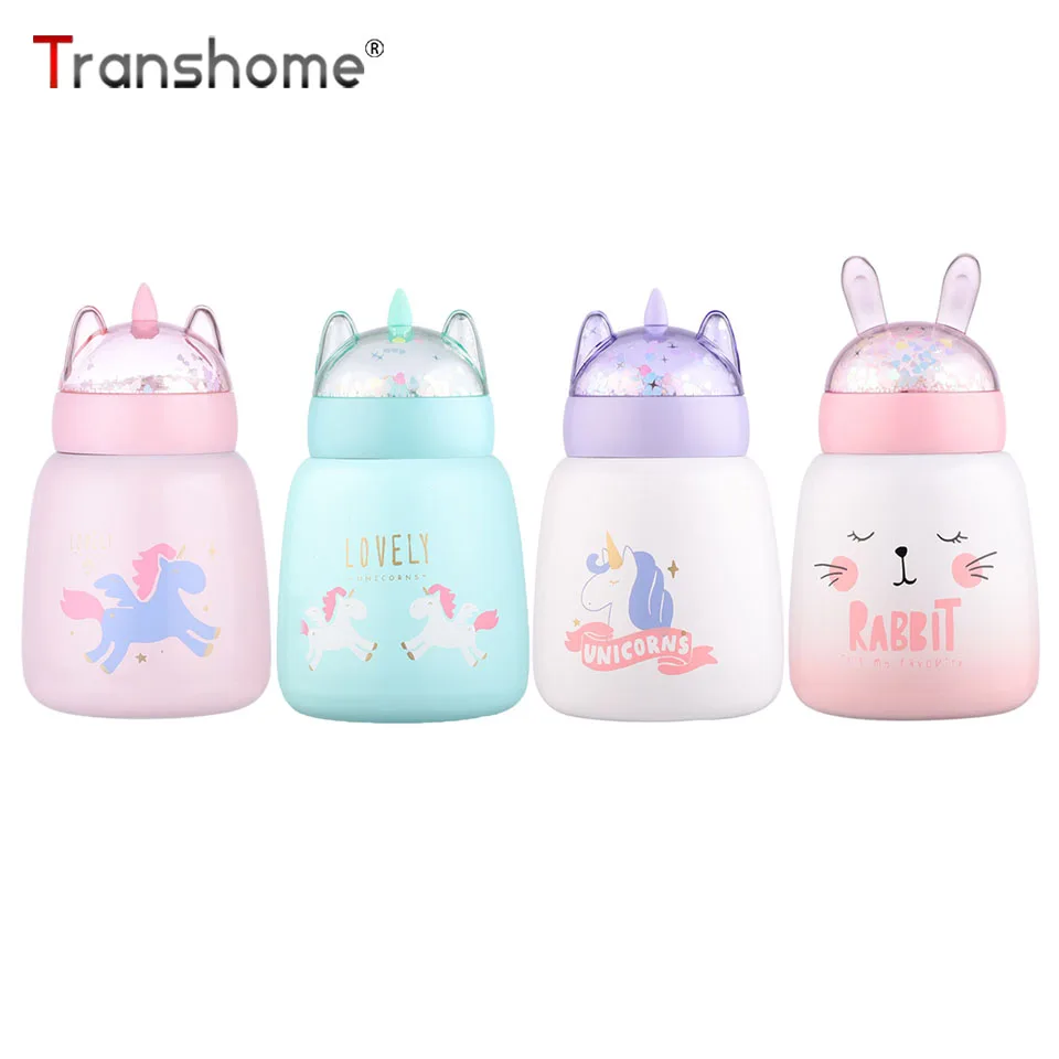 Термос Transhome Cute Unicorn кружка мини термос для кофе из нержавеющей стали чашка 300 мл