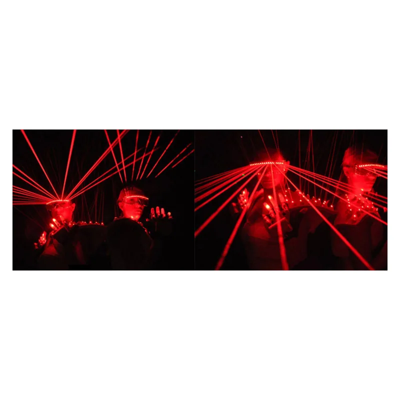 Светильник светящиеся вечерние очки DJ шоу и ночных клубах исполнителей красный