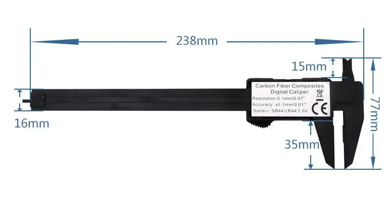 6-дюймовый ABS ЖК-измерительный инструмент цифровой штангенциркуль 150 мм