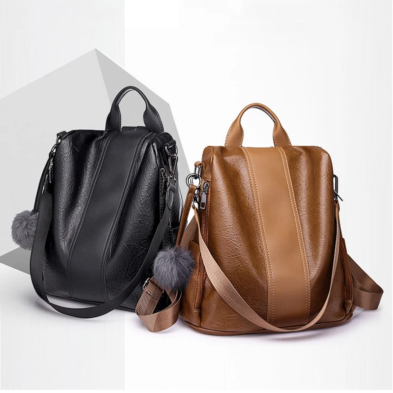 Модные женские рюкзаки с защитой от кражи мяч для волос сумки на плечо