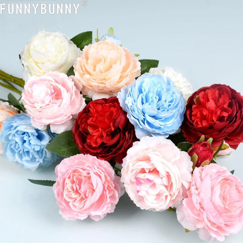 FUNNYBUNNY пион искусственный цветок Западная Роза свадебное украшение ложный