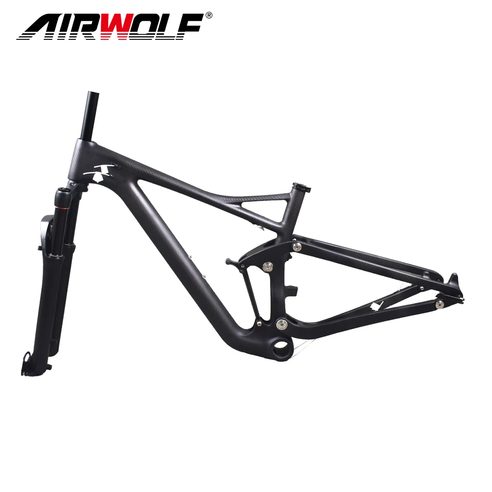 Airwolf эндуро Байк 29er подвеска карбоновая MTB рама с конической подвеской mtb вилка путешествия 130 мм 29er MTB рама
