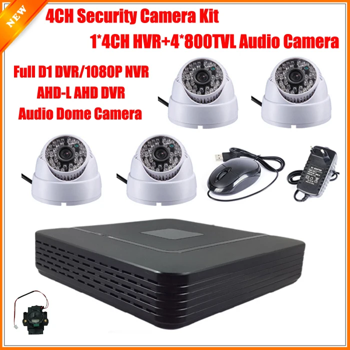 Камеры Видеонаблюдения Системы ВИДЕОНАБЛЮДЕНИЯ Автономный Комплект 4 Канала CCTV