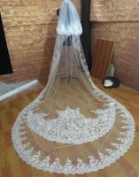 2t white ivory wedding veils long bling rhinestone cathedral length bridal veil in stock wedding accessories