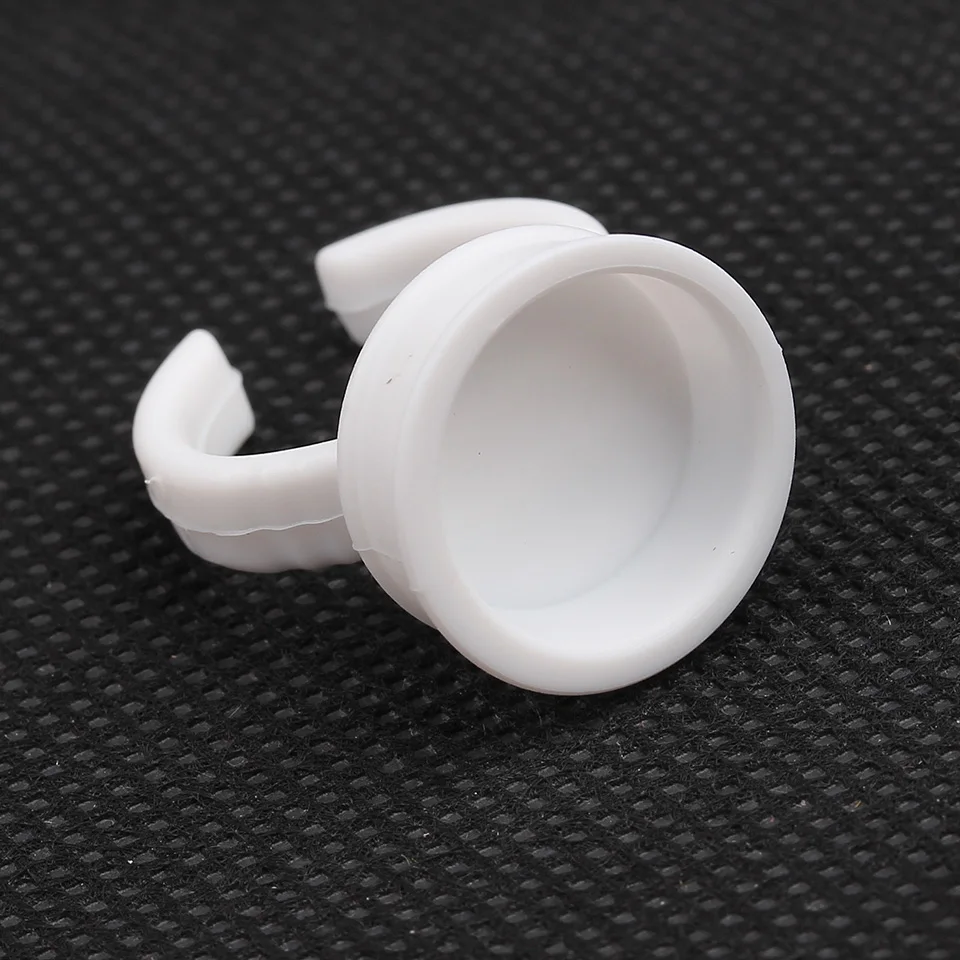 

100Pcs Hot Sale Disposable Glue Holder Ring Eyelashes Pallet Eyelash Extension Glue Rings Tattoo Pigment for Makeup Tool Kit Set