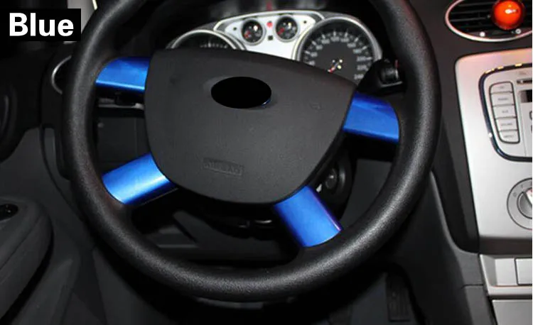 Рулевое колесо Панель значок вставить отделка евро декоративный 4 шт. для Ford Focus Mk2 2005 2006 2007 2008 2009 2010 2011