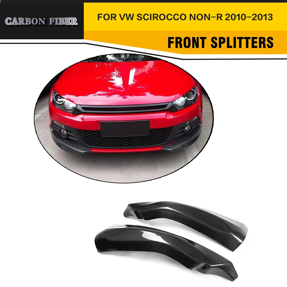

Carbon fiber side apron auto car front bumper splitters Fits for VW Scirocco Standard Only 10-13 Non R