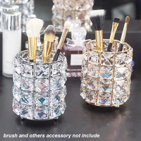 1pc multi purpose crystal storage holder cosmetic brush makeup holder pencil bucket pen storage rack container rated 4 8 5 base
