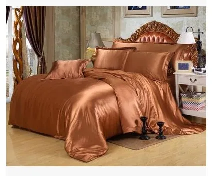 1 quilt cover Шелковый атлас Набор пододеяльников для пуховых одеял одеяло Чехлы для мангала покрывало Доона Постельные принадлежности CAL super king size Queen полный двойной twin один покрывало настроить - Цвет: 1 quilt cover