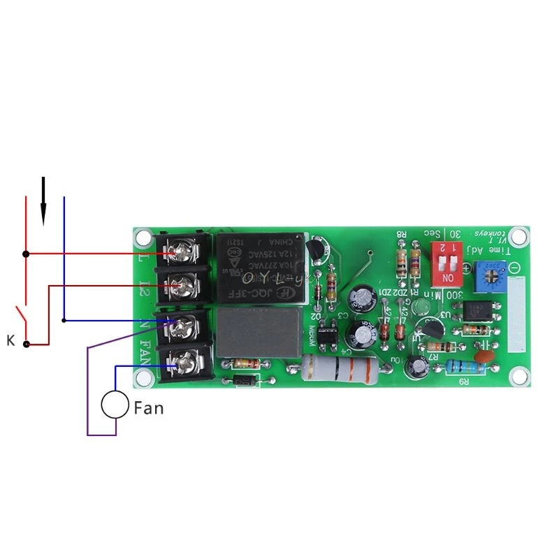 AC100V-220V регулируемое реле таймера модуль выключения переключатель задержки для