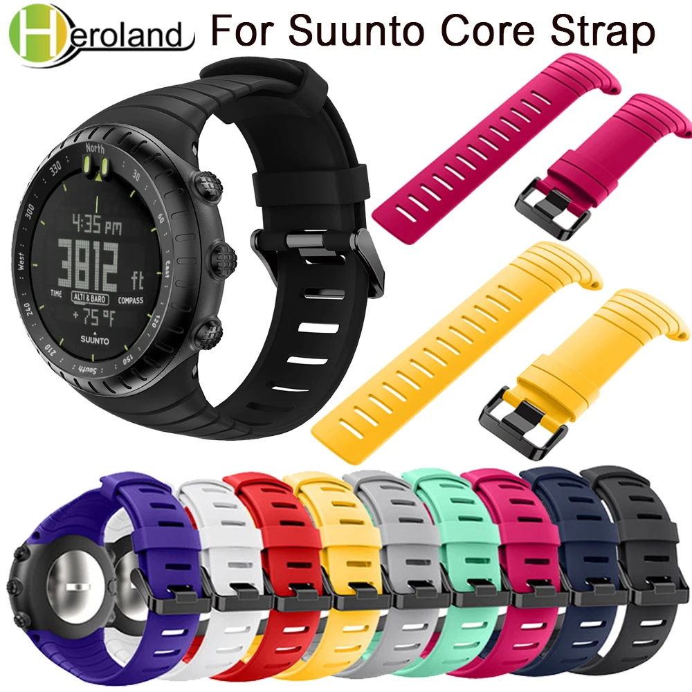 

Sports Silicone watch strap For Suunto Core watchBand Smart watch strap Replacement TPU Wristband Accessories Bracelet watch men