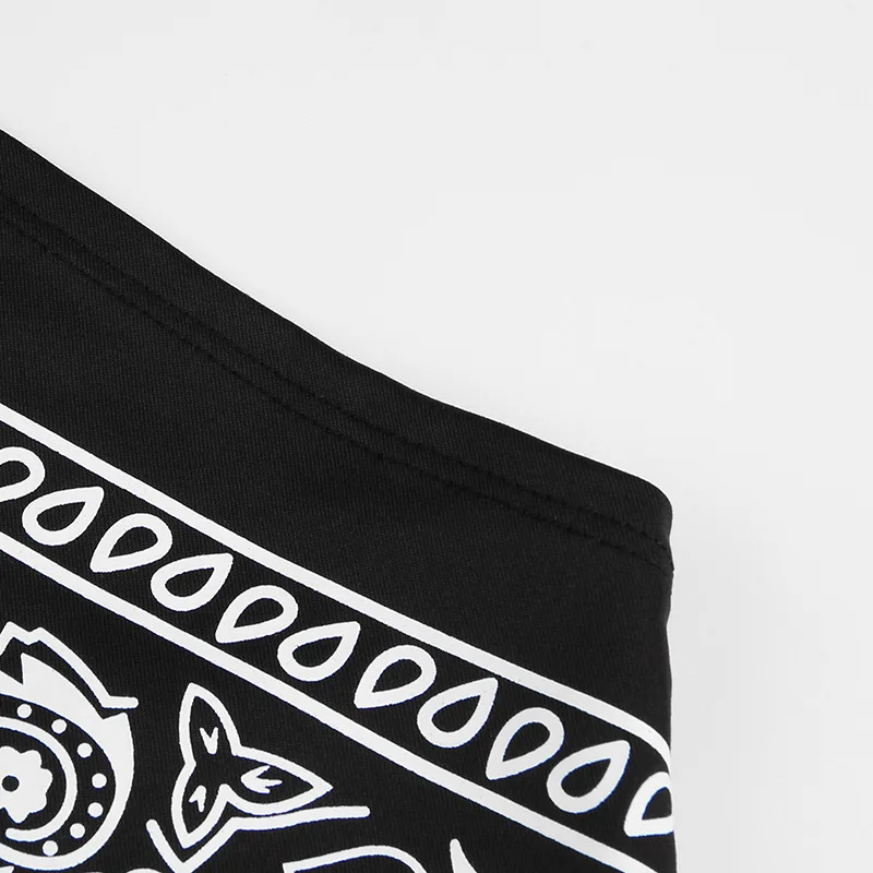 Крест кружево до спинки Boho бандана печати майка Tumblr бинты футболка сексуальная укороченный топ уличная бюстье стрейч хлопок топики