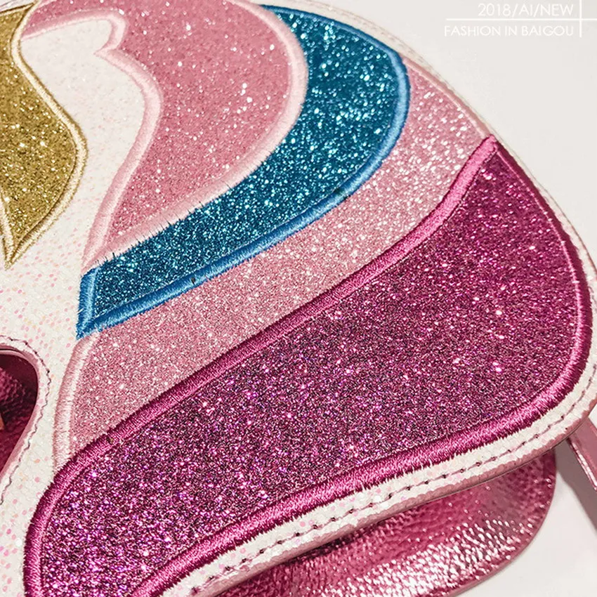 Flash Unicorn лоскутные сумки женские сумки через плечо из искусственной кожи летние сумки для телефона повседневные сумки-мессенджеры на цепочке женские сумки на плечо