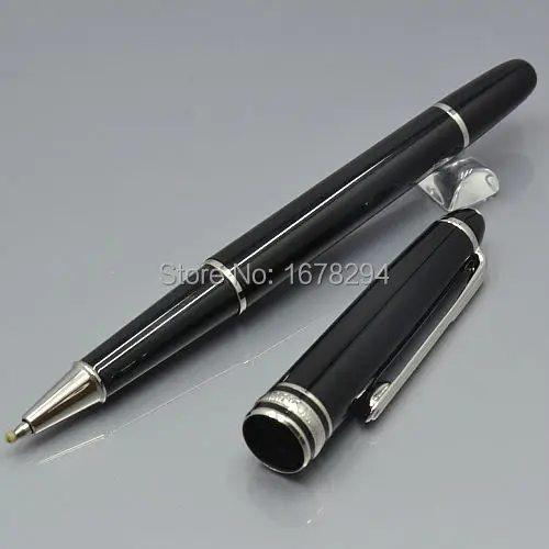 3Pcs 163 luxury black Resin monte Roller ball pen and mb fountain + ballpoint stationery office school supplies Hot Sale | Канцтовары