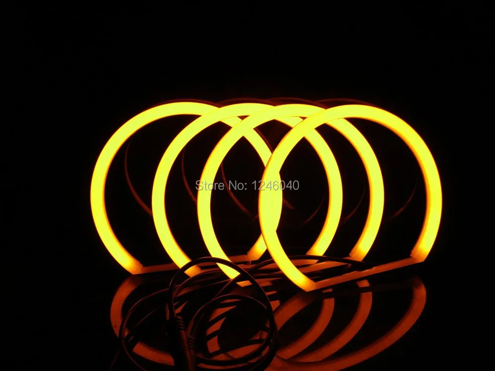 Двухцветный белый и янтарный хлопок комплект светодиодов глаза ангела кольцо