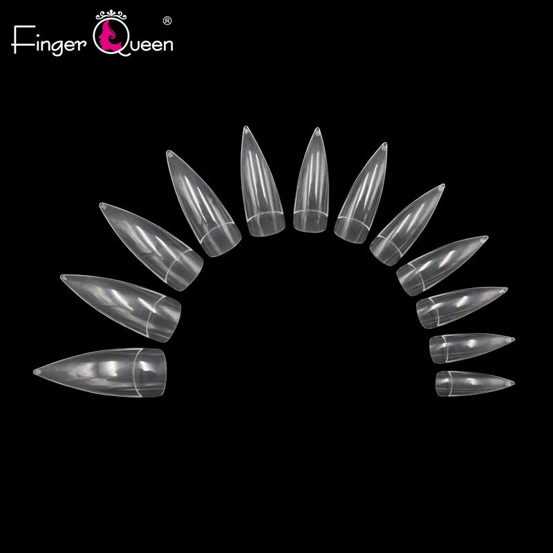 FingerQueen 100 шт+ коробка балерина половина искусственные ногти/прозрачный гроб накладные ногти ABS искусственная DIY подделка УФ гель для ногтей