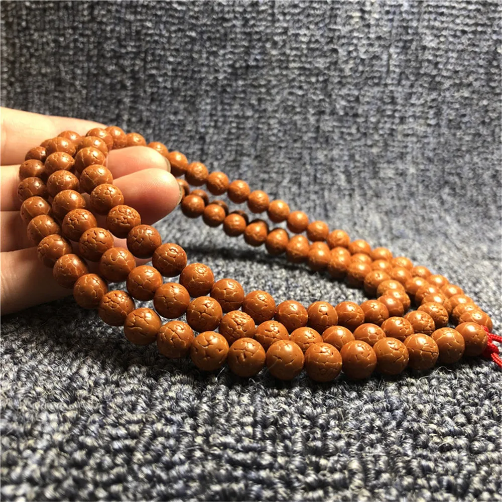 Оптом 10 мм натуральный Дракон весы Rudraksha 5 лепестков беззубый Бисер для мужчин и