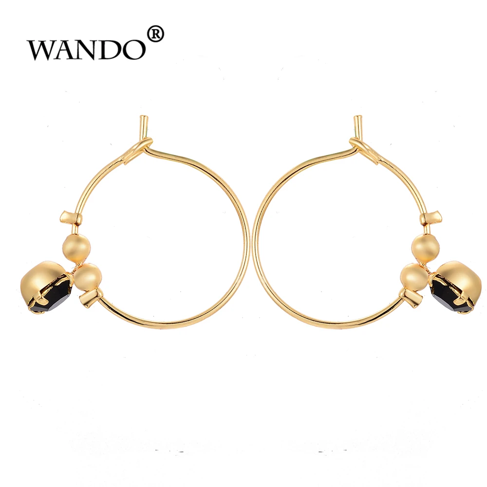 Классические ювелирные изделия WANDO черные красные белые простые серьги с