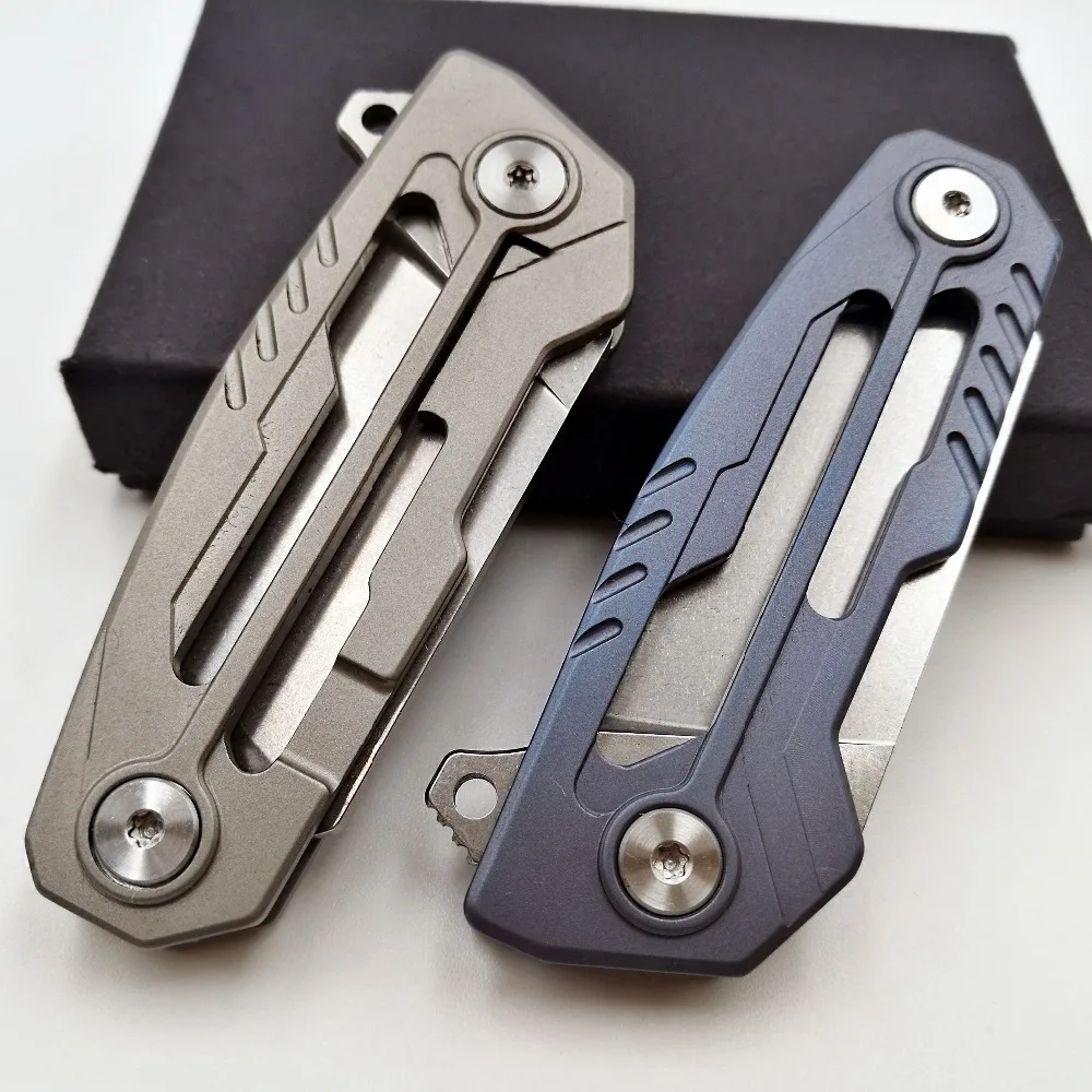 

Mini Folding Knife Ball Bearing Survival Tactical Camping Pocket Knife Titanium Handle S35VN Blade Multi Knives Utility EDC Tool