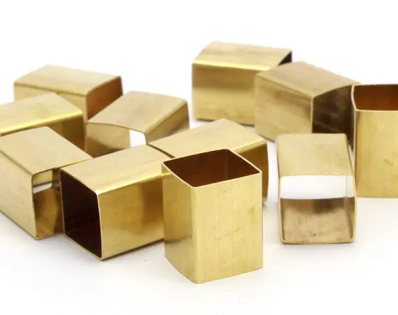 12pcs. Огромные сырые латунные квадратные трубы-Выберите Размер - Цвет: 12x16mm) Bs 1516