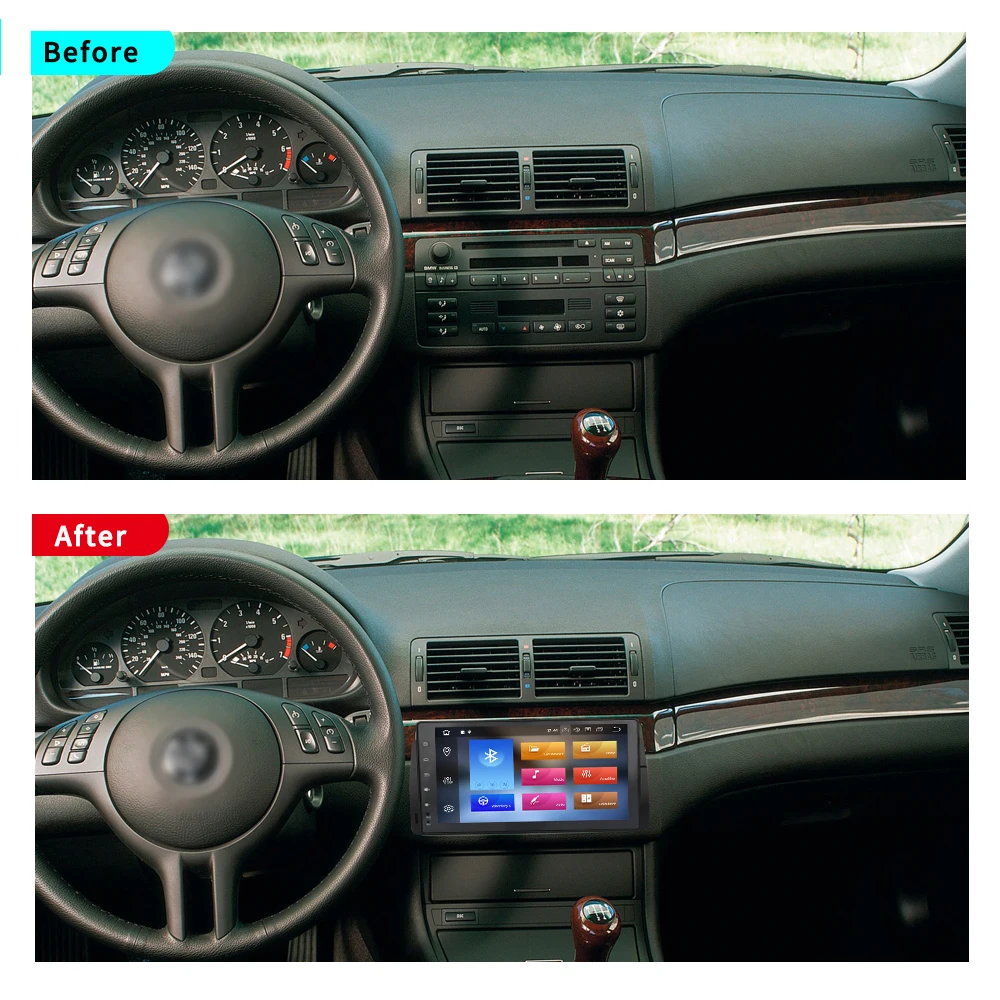 EKIY 9 ''ips 1 Din Android 0 автомобильный мультимедийный плеер авторадио для BMW E46 M3 gps