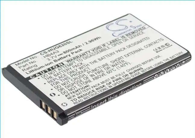 Аккумулятор Cameron Sino 800 мАч для HUAWEI G6620 G7210 T1201 T1209 оранжевой Панамы T MOBILE паза Панама
