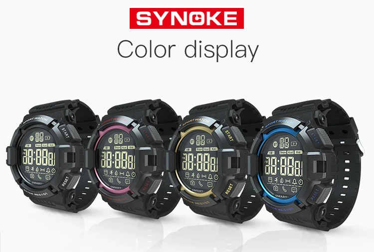 SYNOKE Relogio masculino Новое поступление водонепроницаемые спортивные мужские цифровые светодиодный часы erkek kol saati