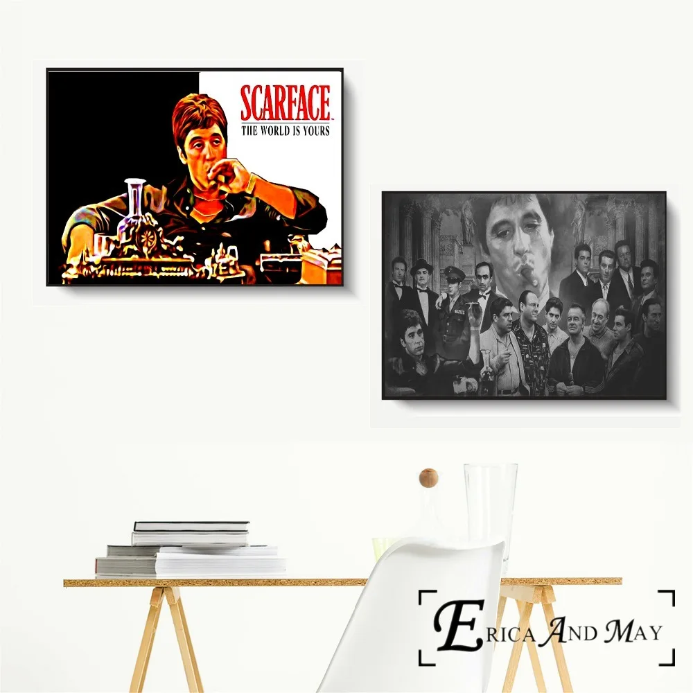 Scarface Al Pacino классический фильм Винтаж Печать на холсте Современная живопись плакаты настенные художественные картины для украшения гостиной