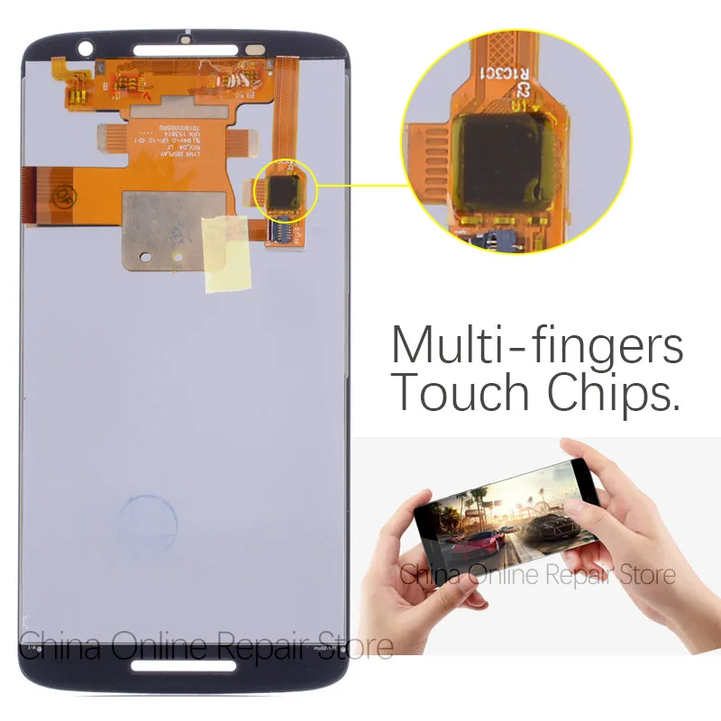 5.5'' тачскрин дисплей экран для MOTO X Play сенсорный дисплей LCD с тачскрином в рамке замена запчасти X3 XT1562 Черный белый