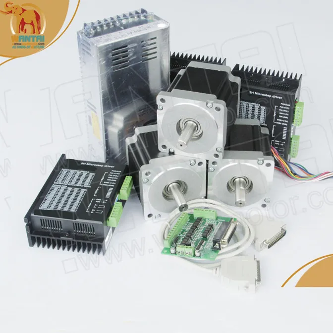 Горячая продажа! Wantai 3 оси Nema23 шаговый двигатель 57BYGH603 287oz in 78 мм + Драйвер DQ542MA 4.2A 50V