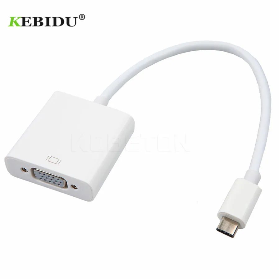 Кабель-адаптер KEBIDU с USB 3 1 на VGA для Macbook 12 дюймов Chromebook Pixel Lumia 950XL | Электроника