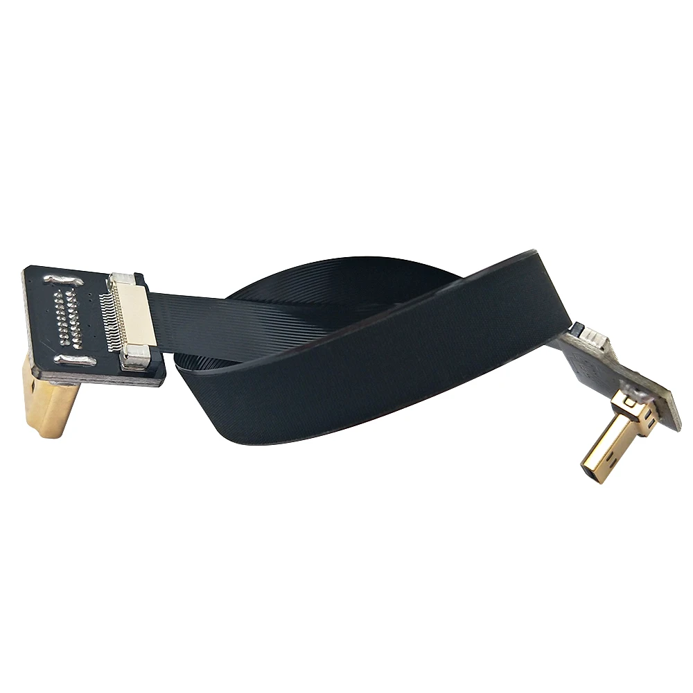 DANSPEED 90 градусов вниз угловой FPV мужчин и M/M HDMI 1 4 микро плоский кабель для камеры