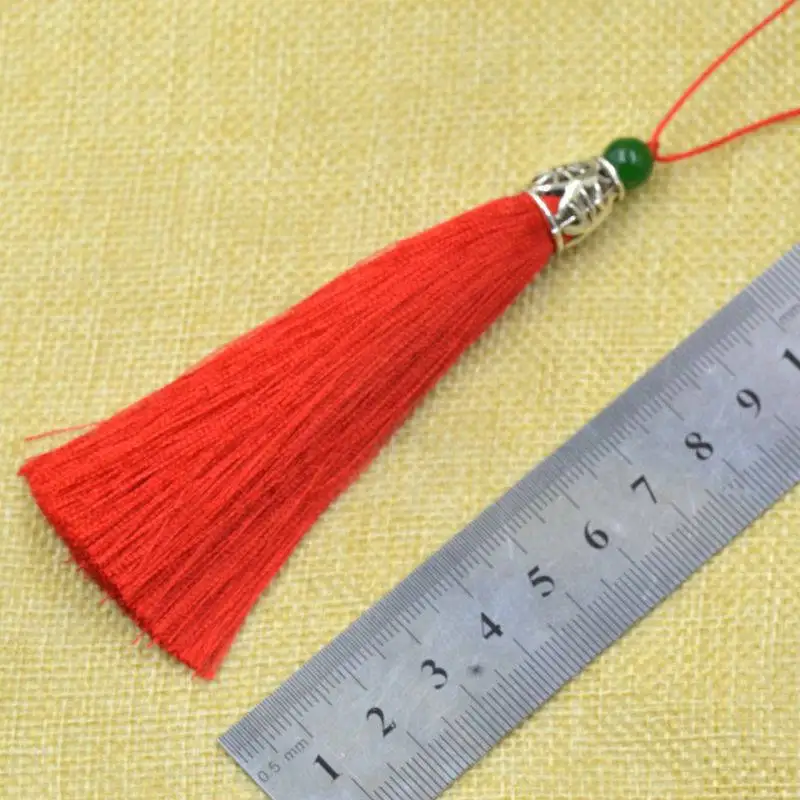 DoreenBeads 1 шт. одноцветная кисточка из сплава для ключей с бусинами мягкие шторы