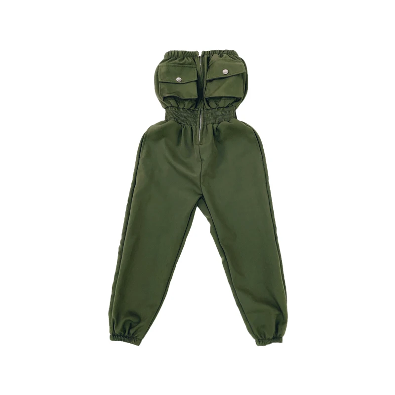 Летний комбинезон для девочек Новинка 2019 года детский топ без пятки повседневные