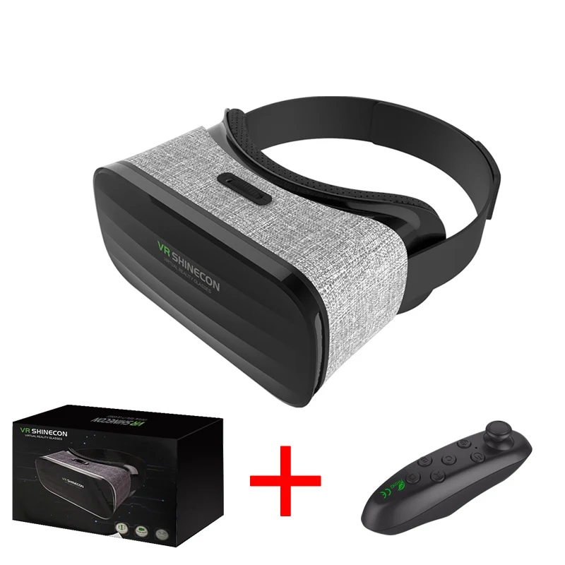 Bundle 1 VR Shinecon Y005 3D очки виртуальной реальности с эффектом погружения картонные VR для 4,3-6,0 дюймового смартфона+ контроллер - Цвет: Bundle 1