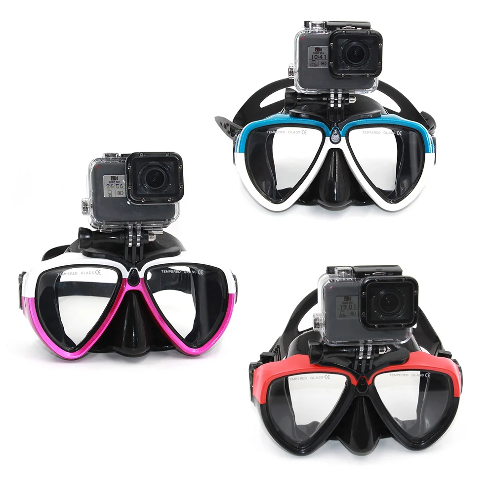 TELESIN Подводная маска для дайвинга с креплением GoPro Hero 8 7 6 5 Osmo Action Xiaoyi 4K + Insta360 ONE R