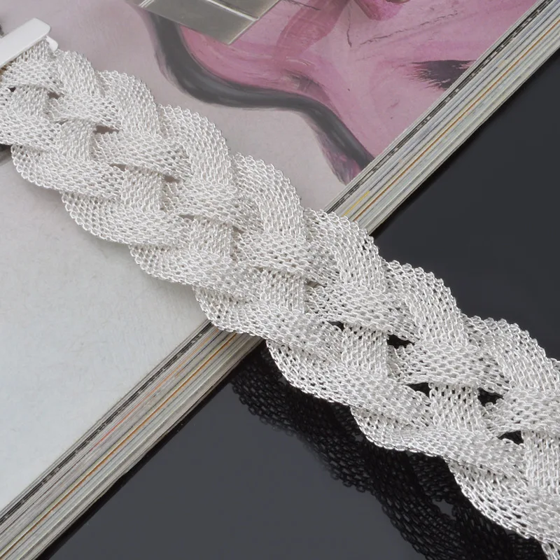 XIYANIKE NewArrival Big Brand 2017 Sterling Silver Hot Sale Net Weaving Bracelet For Women bracelets &amp bangles Pulseira VBS4016 |