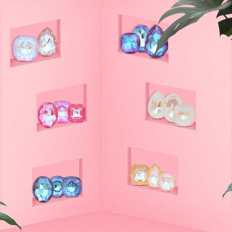 3D украшения для ногтей Astrobox Nail Art драгоценные камни стеклянные разразы искусство