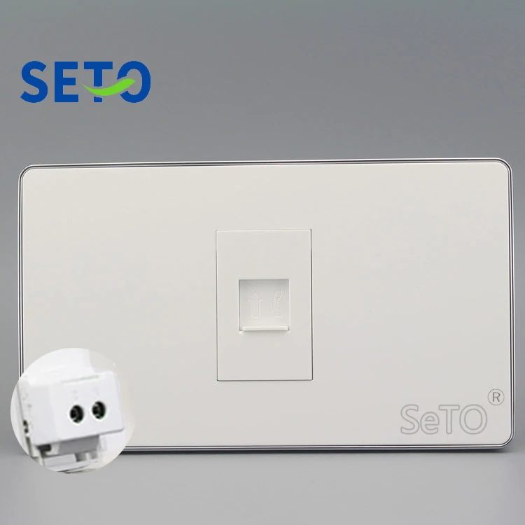 SeTo 120 тип Однопортовый телефонный RJ11 Cat3 телефонная панель настенная пластина