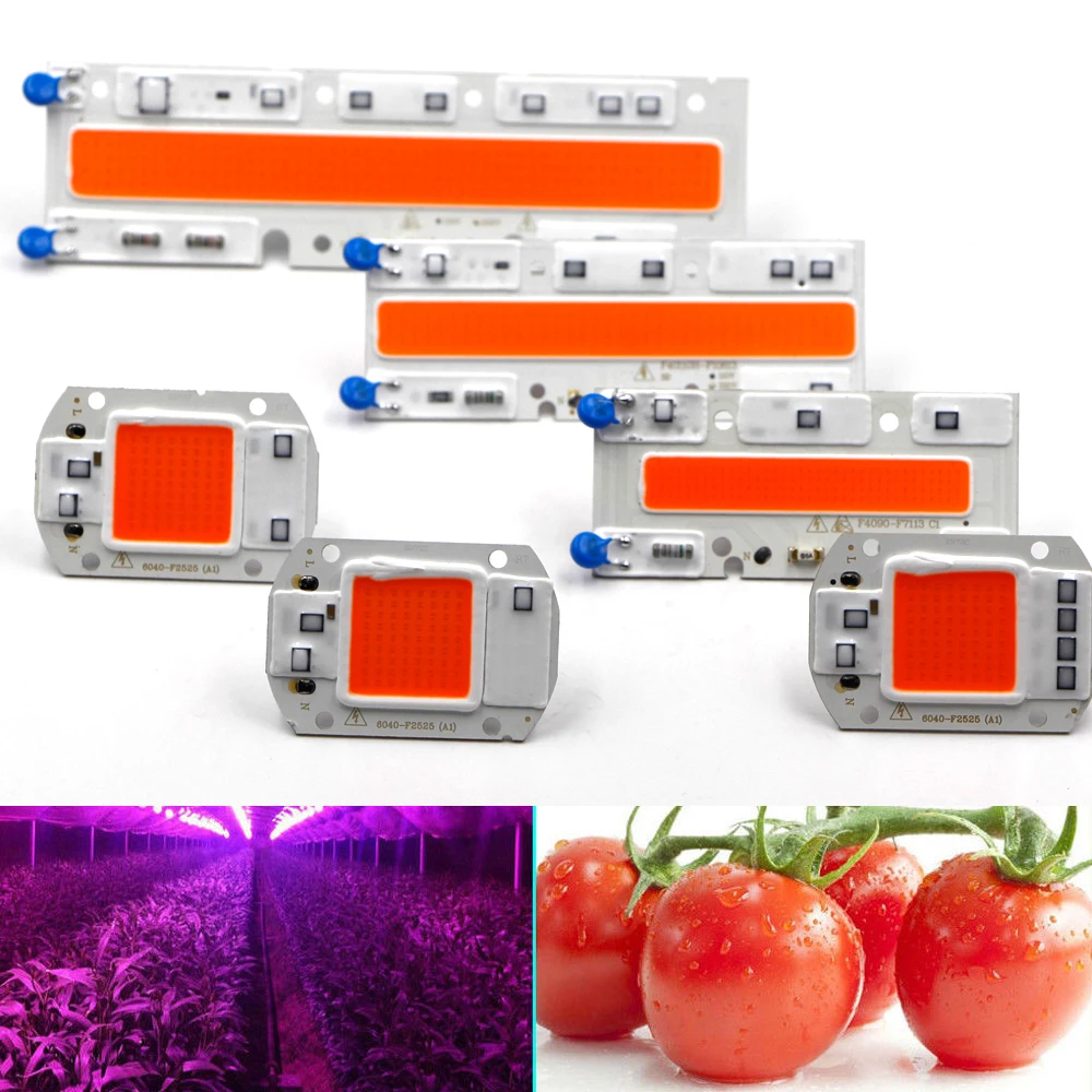 Светодиодный чип COB Phyto Grow 50 Вт 30 70 220 В 230 полный спектр садовые растения теплица