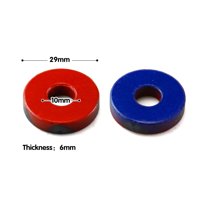 20 штук/10 шт/партия красный + синий кольцо для детей магнитная модель образования
