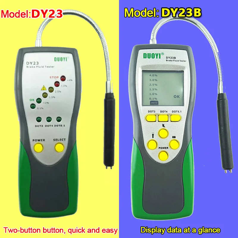 

Duoyi DY23/DY23B Automotive Brake Fluid Tester Digital Brake Fluid Inspection Check Car Crake Oil Quality LED Indicator Display