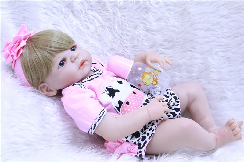 Кукла реборн NPK силиконовая водонепроницаемая кукла младенец 23 дюйма подарок на