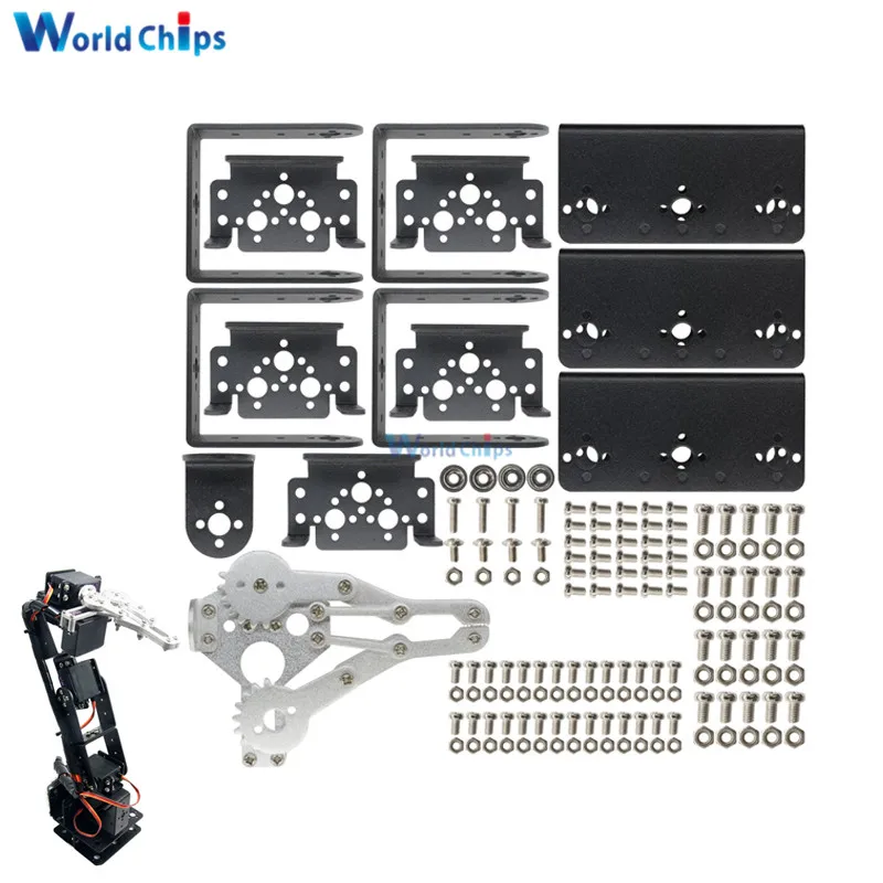 

Алюминиевый Роботизированный кронштейн 6 DOF, механическая рука для Arduino