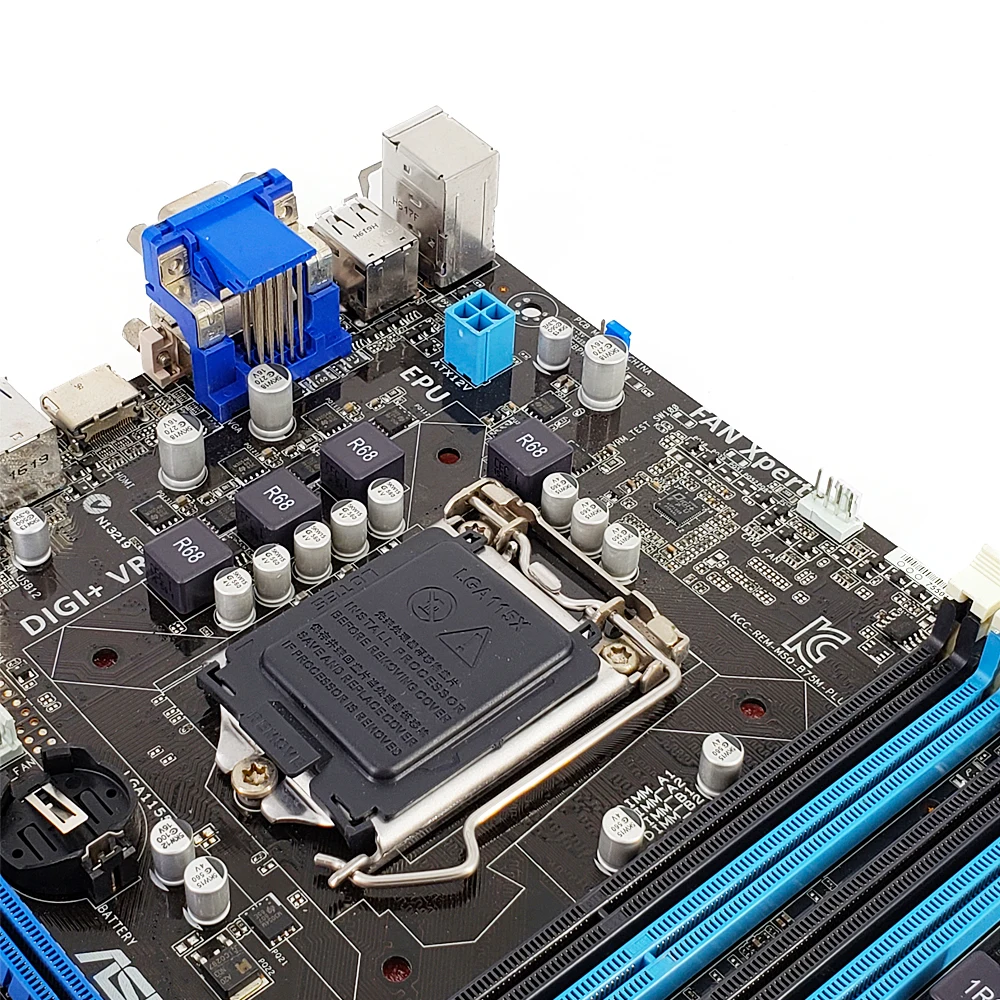Asus B75M-PLUS настольная материнская плата B75 разъем LGA 1155 для i3 i5 i7 DDR3 32 Гб SATA3 USB3.0 DVI Micro ATX оригинальная б/у материнская плата